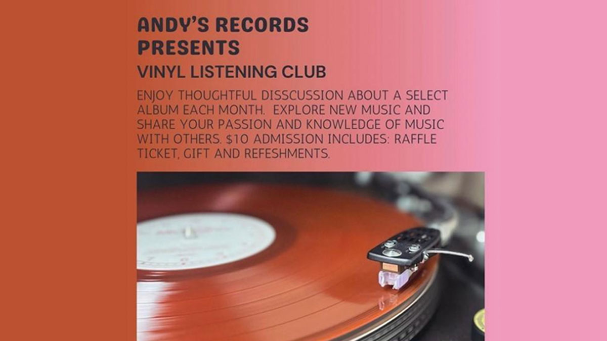 Andy’s Records Vinyl Listening Club in Grayslake